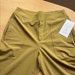 Athleta Brooklyn Heights Vienna Slim Pant Women 4 Tapestry Gold Pull On athletic